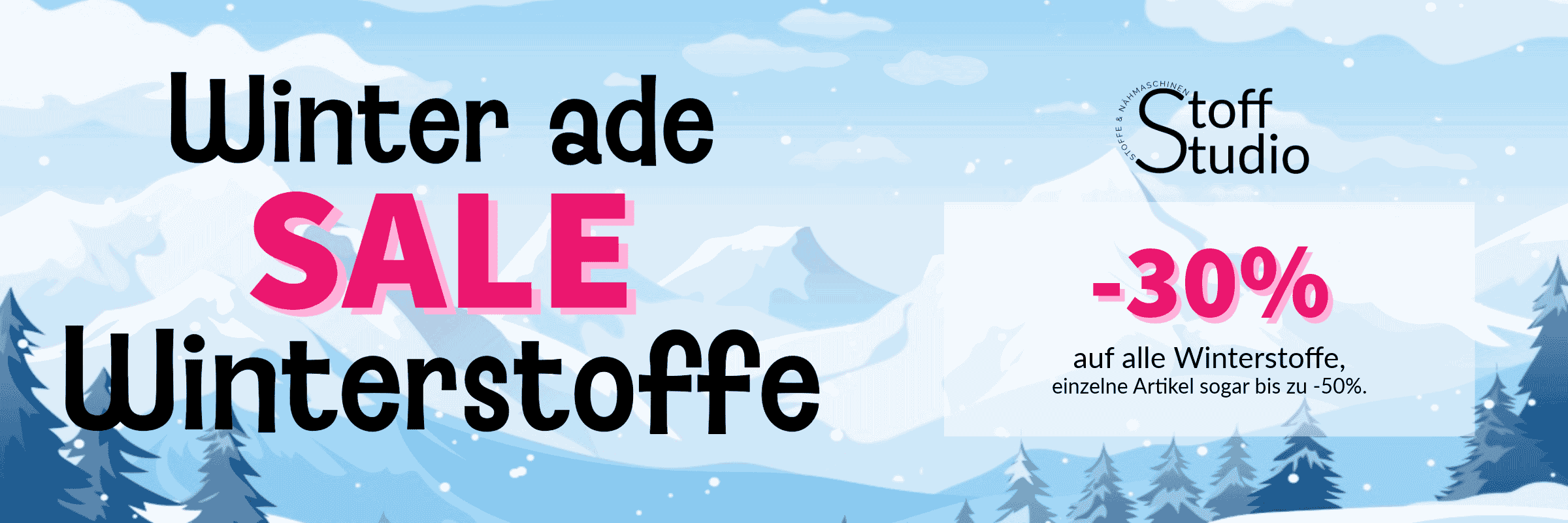 Winter ade Sale Winterstoffe 30%